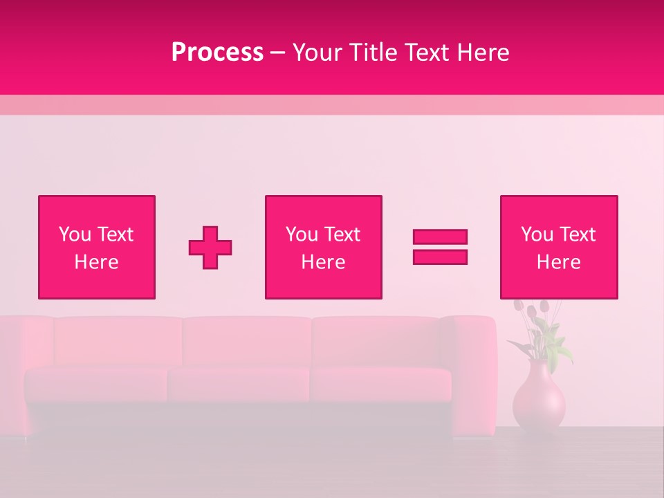 Scene Flowerpot Sofa PowerPoint Template