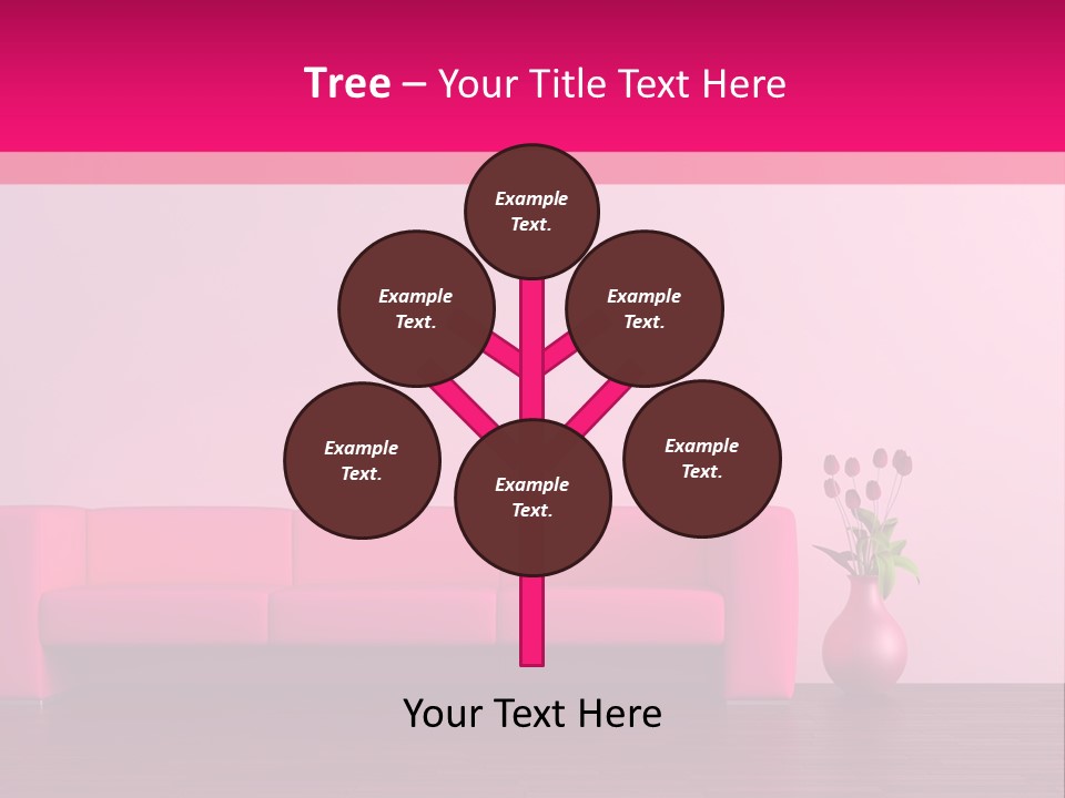 Scene Flowerpot Sofa PowerPoint Template