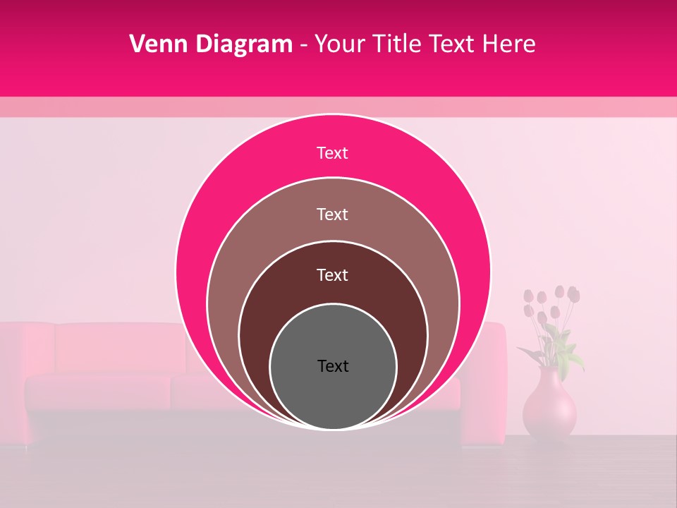 Scene Flowerpot Sofa PowerPoint Template