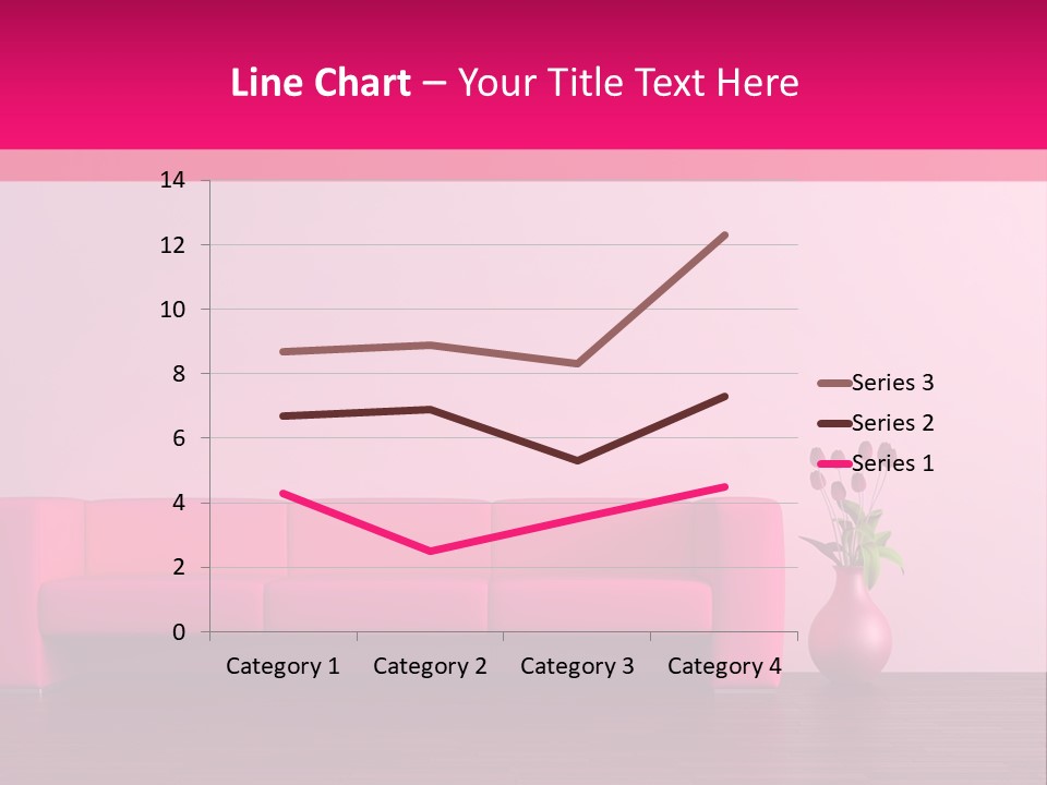 Scene Flowerpot Sofa PowerPoint Template