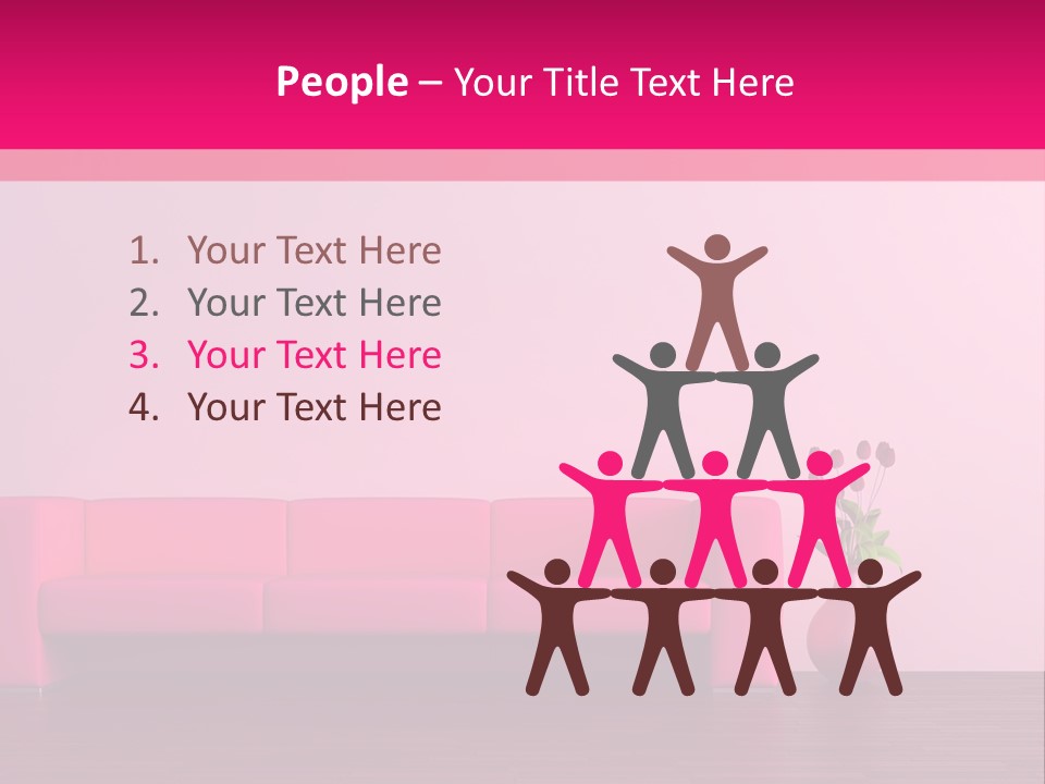 Scene Flowerpot Sofa PowerPoint Template