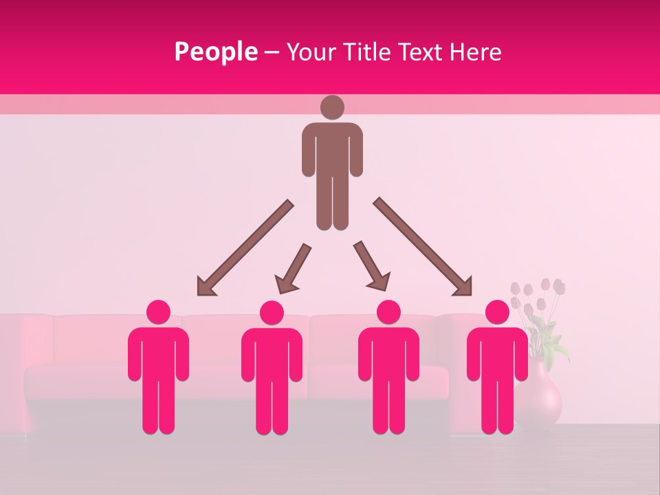 Scene Flowerpot Sofa PowerPoint Template