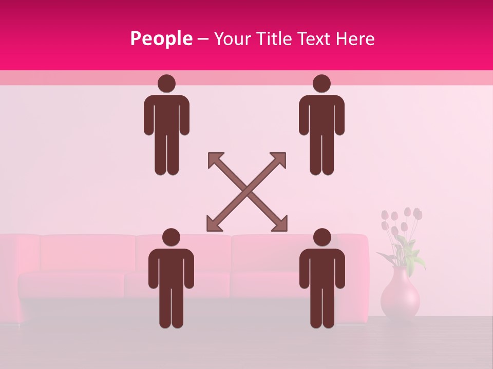 Scene Flowerpot Sofa PowerPoint Template