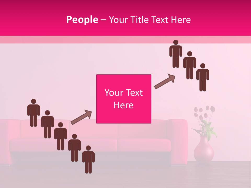 Scene Flowerpot Sofa PowerPoint Template