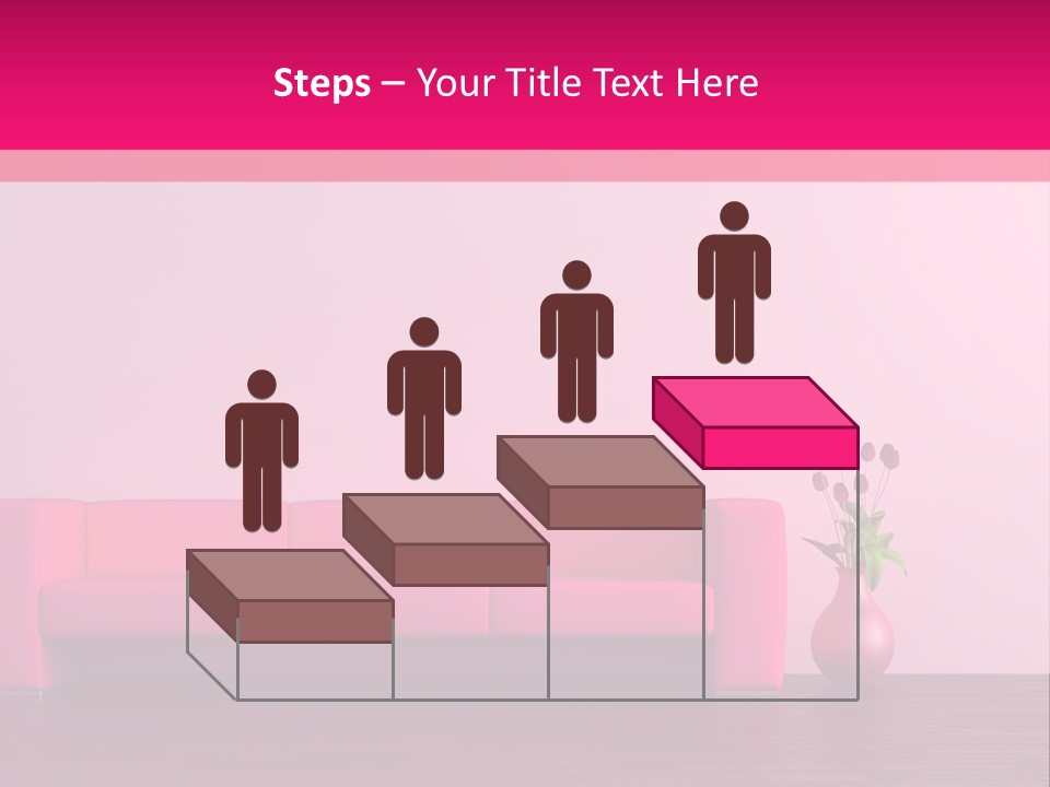 Scene Flowerpot Sofa PowerPoint Template