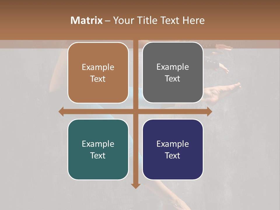 A Woman In A Black Top And Blue Pants Is Jumping In The Air PowerPoint Template