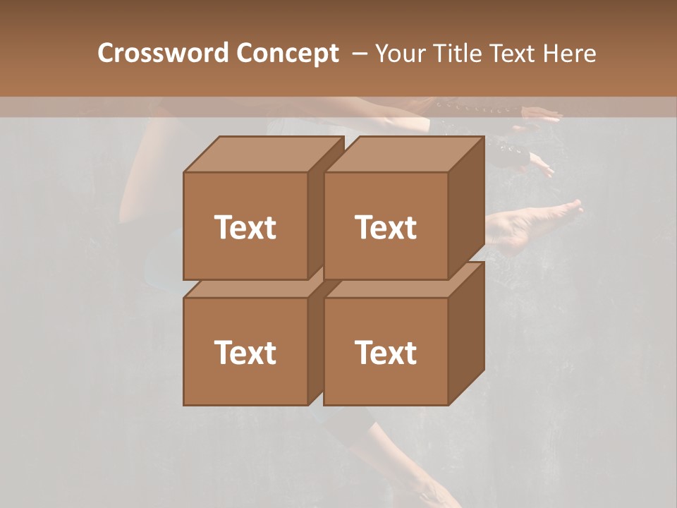 A Woman In A Black Top And Blue Pants Is Jumping In The Air PowerPoint Template