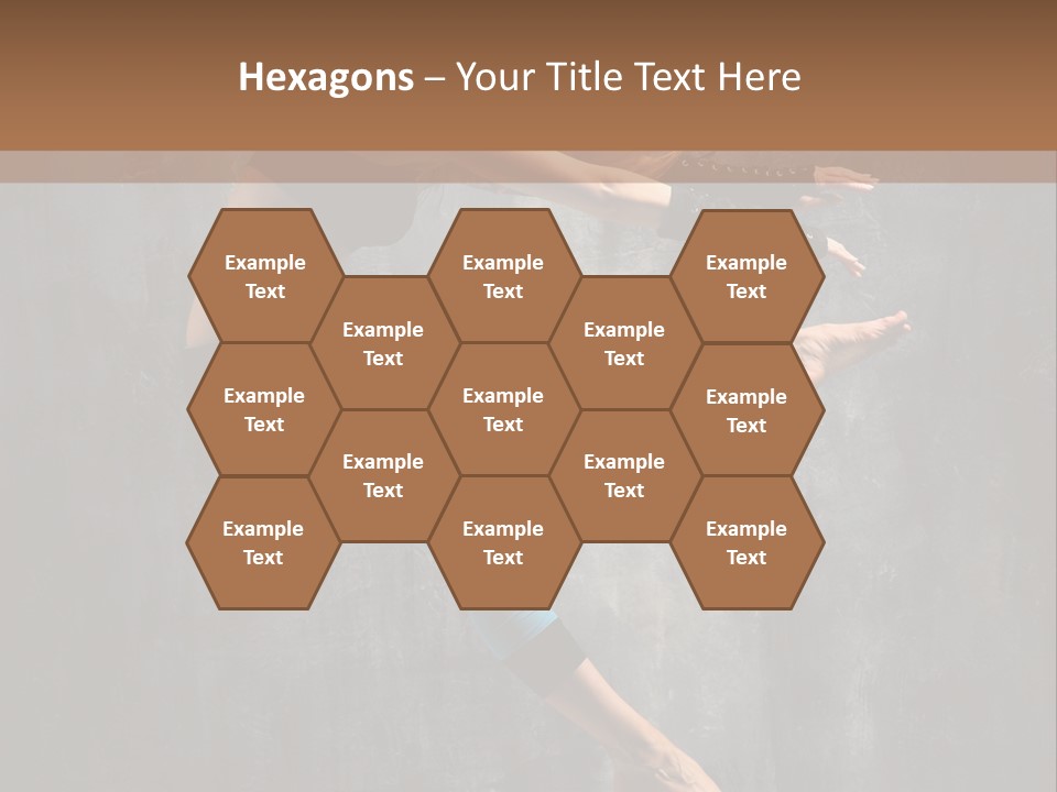 A Woman In A Black Top And Blue Pants Is Jumping In The Air PowerPoint Template