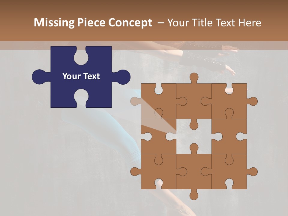 A Woman In A Black Top And Blue Pants Is Jumping In The Air PowerPoint Template