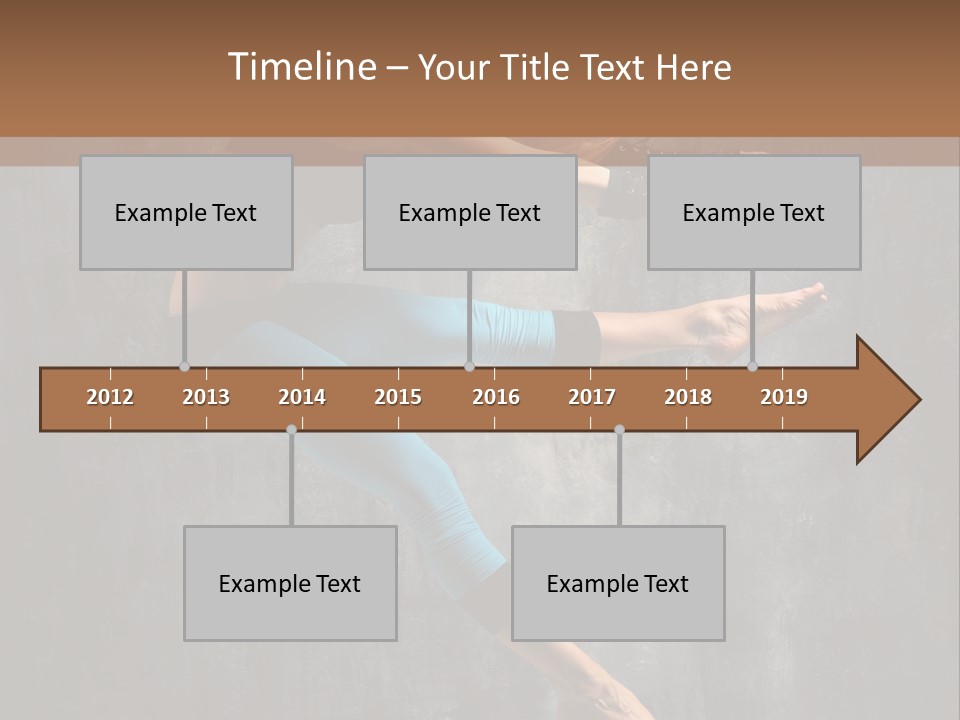 A Woman In A Black Top And Blue Pants Is Jumping In The Air PowerPoint Template