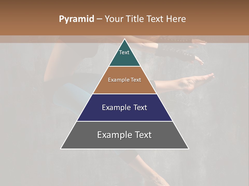 A Woman In A Black Top And Blue Pants Is Jumping In The Air PowerPoint Template