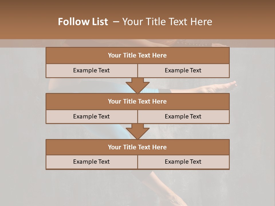 A Woman In A Black Top And Blue Pants Is Jumping In The Air PowerPoint Template