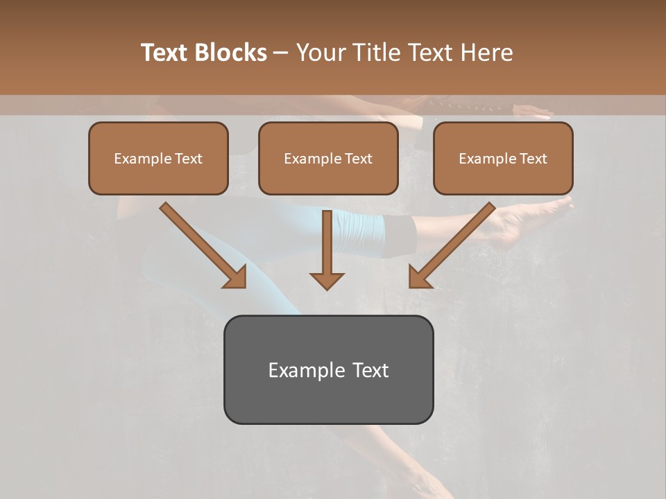 A Woman In A Black Top And Blue Pants Is Jumping In The Air PowerPoint Template