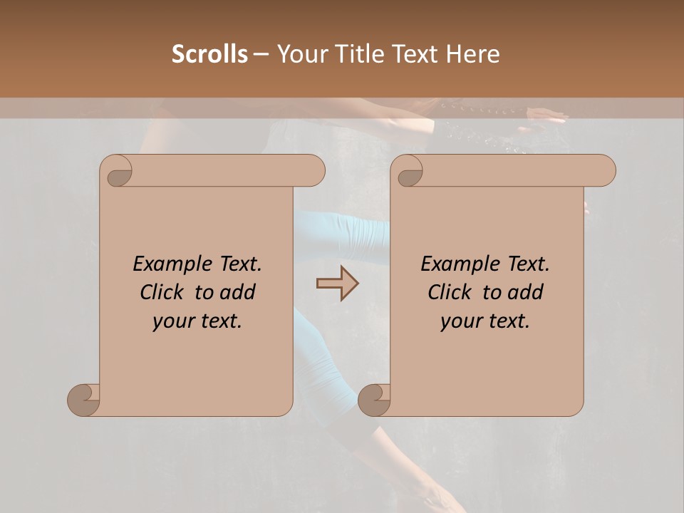 A Woman In A Black Top And Blue Pants Is Jumping In The Air PowerPoint Template