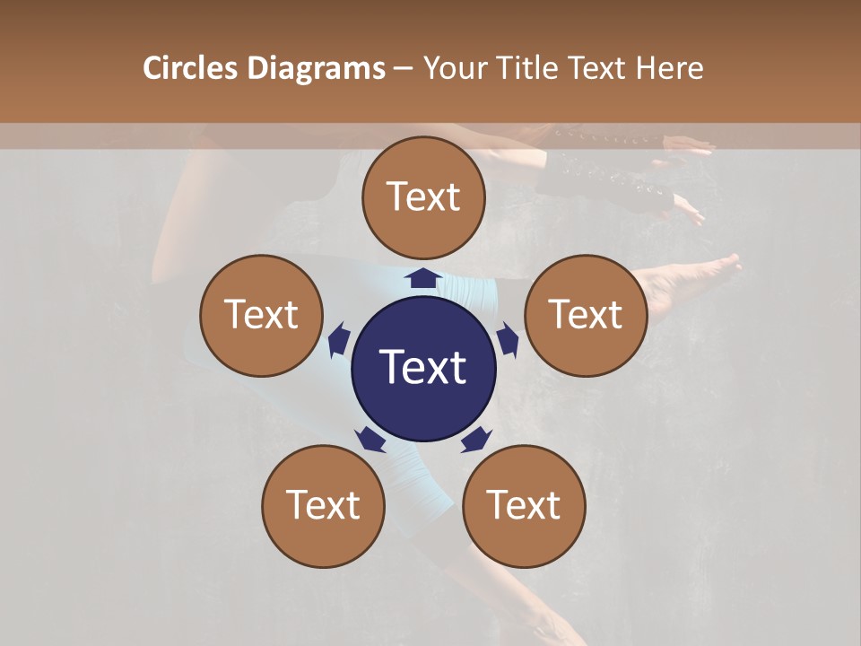 A Woman In A Black Top And Blue Pants Is Jumping In The Air PowerPoint Template