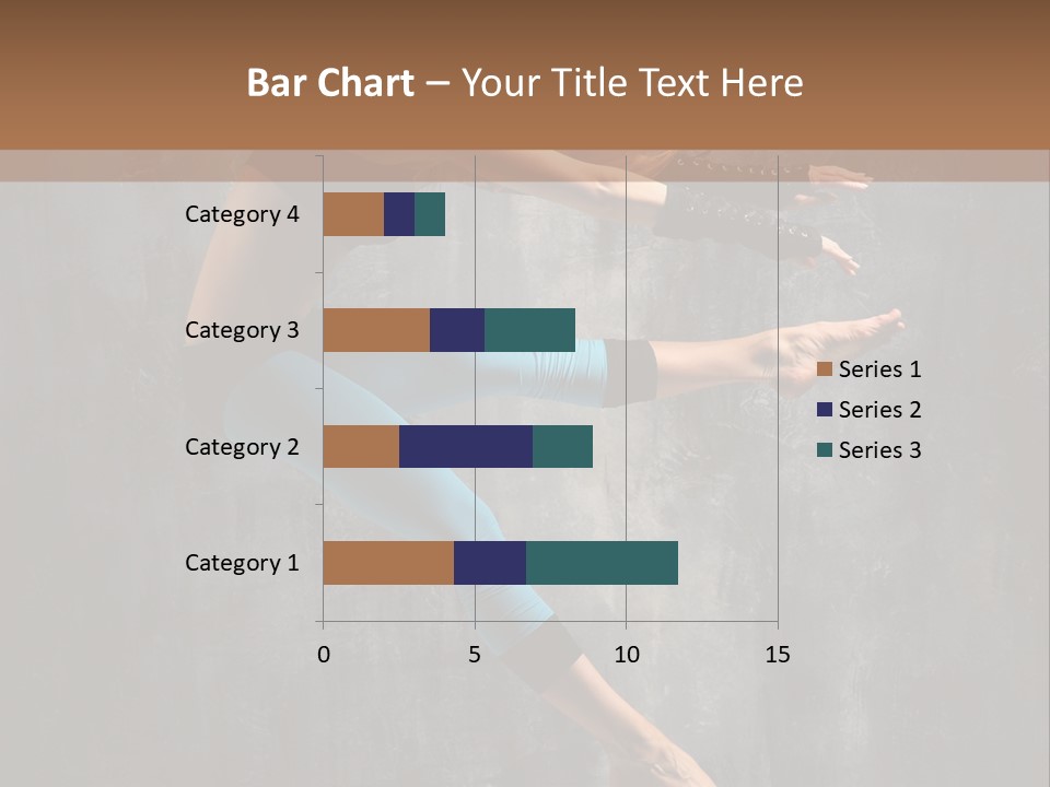 A Woman In A Black Top And Blue Pants Is Jumping In The Air PowerPoint Template