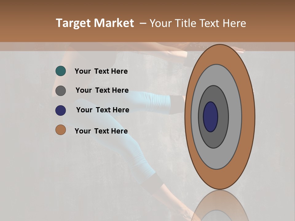 A Woman In A Black Top And Blue Pants Is Jumping In The Air PowerPoint Template