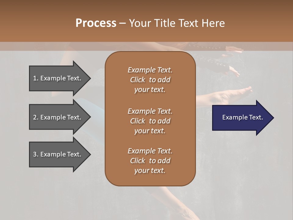 A Woman In A Black Top And Blue Pants Is Jumping In The Air PowerPoint Template