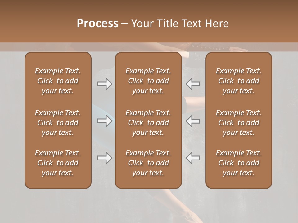 A Woman In A Black Top And Blue Pants Is Jumping In The Air PowerPoint Template