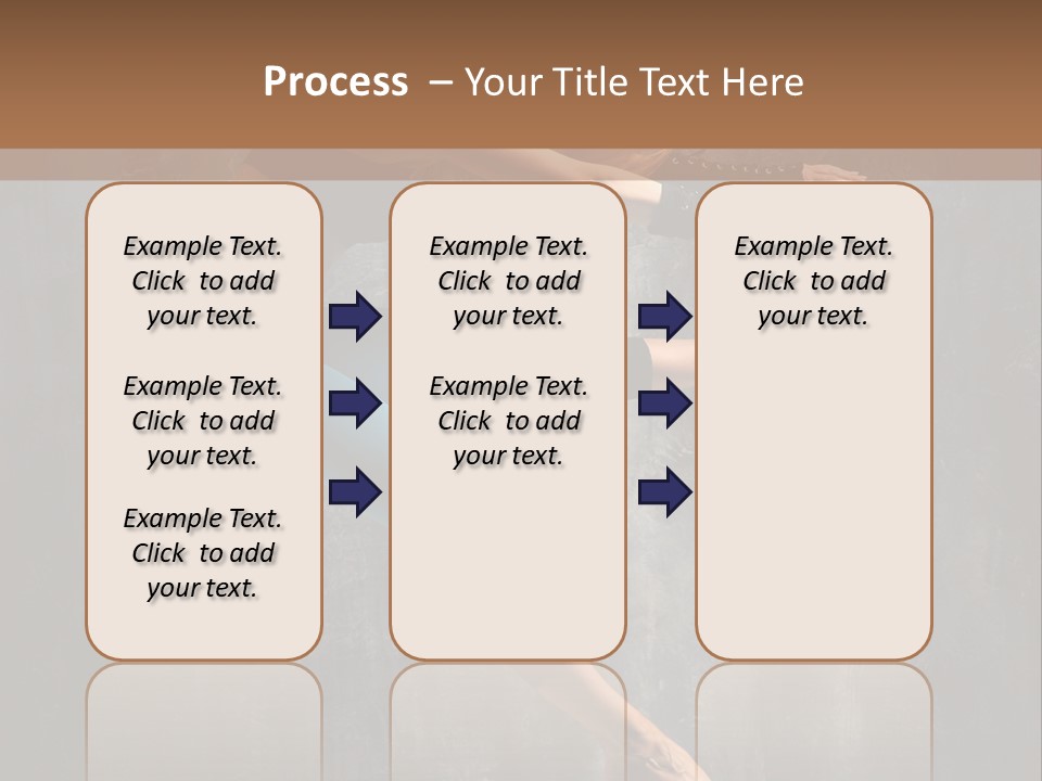 A Woman In A Black Top And Blue Pants Is Jumping In The Air PowerPoint Template