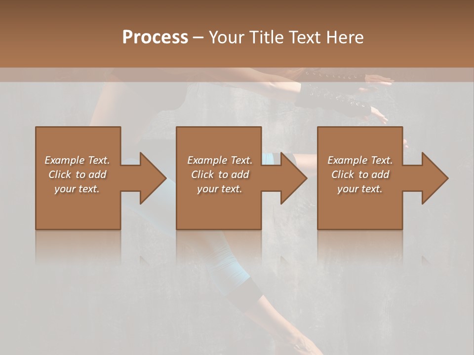 A Woman In A Black Top And Blue Pants Is Jumping In The Air PowerPoint Template