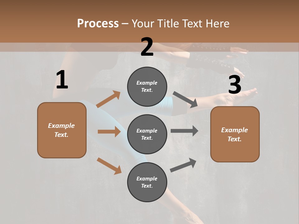 A Woman In A Black Top And Blue Pants Is Jumping In The Air PowerPoint Template