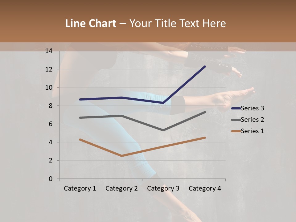 A Woman In A Black Top And Blue Pants Is Jumping In The Air PowerPoint Template