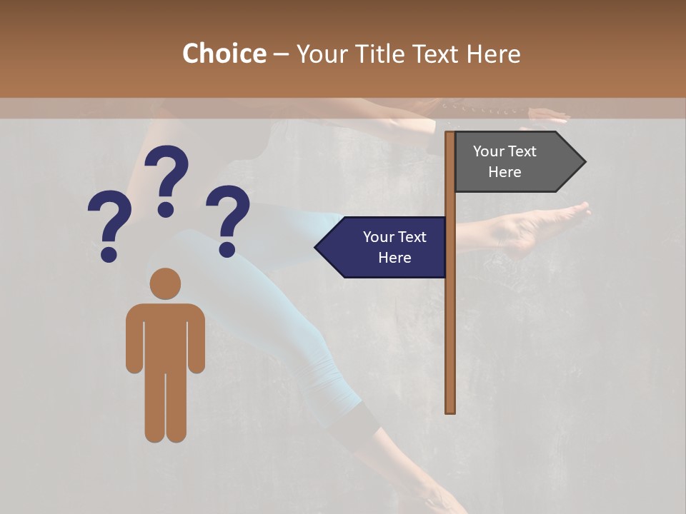 A Woman In A Black Top And Blue Pants Is Jumping In The Air PowerPoint Template