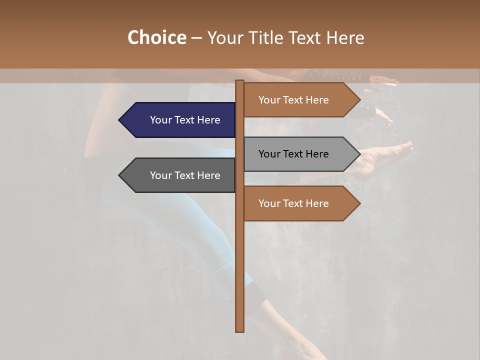 A Woman In A Black Top And Blue Pants Is Jumping In The Air PowerPoint Template