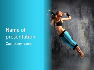 Performer Stunt Stretching PowerPoint Template