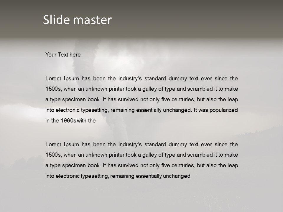 Life Meadow Clouds PowerPoint Template