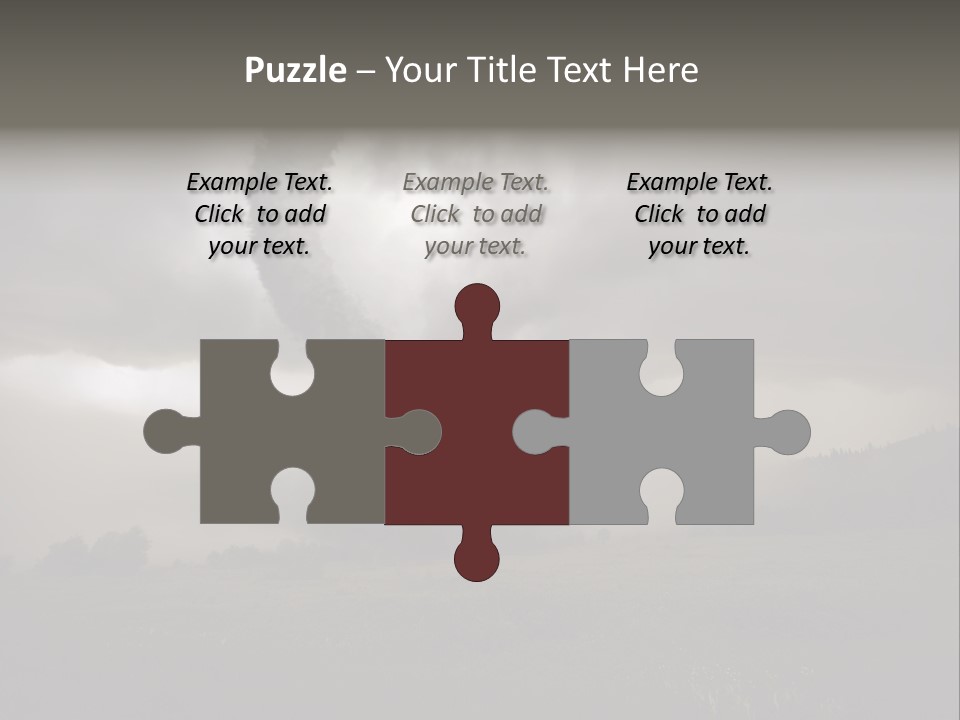 Life Meadow Clouds PowerPoint Template