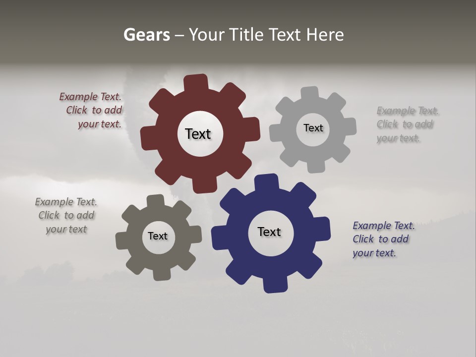 Life Meadow Clouds PowerPoint Template