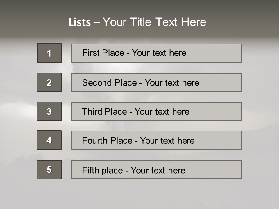 Life Meadow Clouds PowerPoint Template