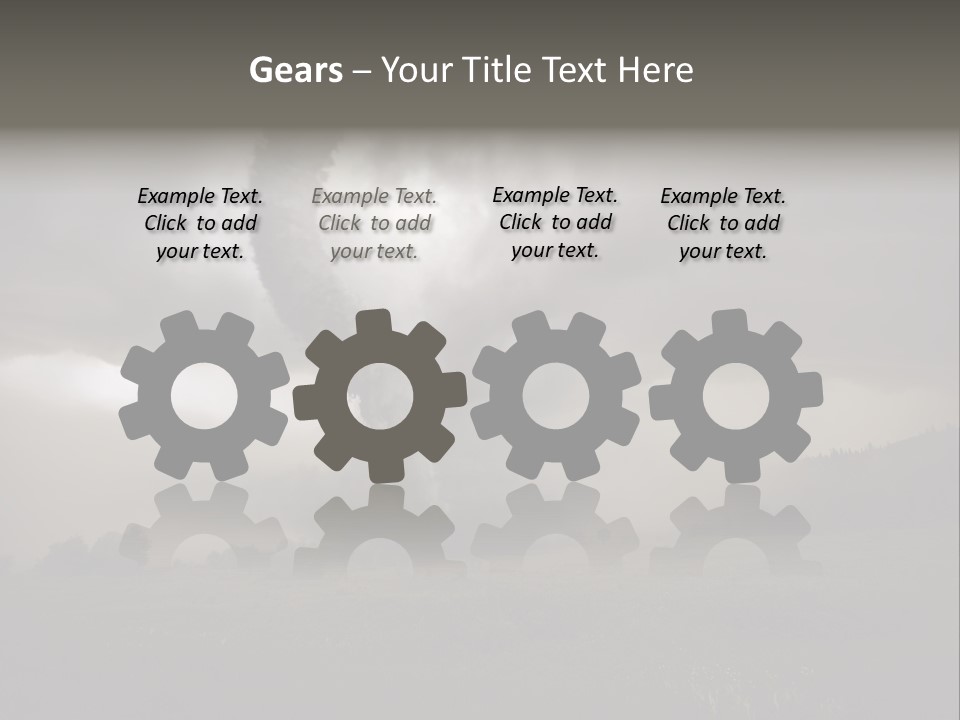 Life Meadow Clouds PowerPoint Template