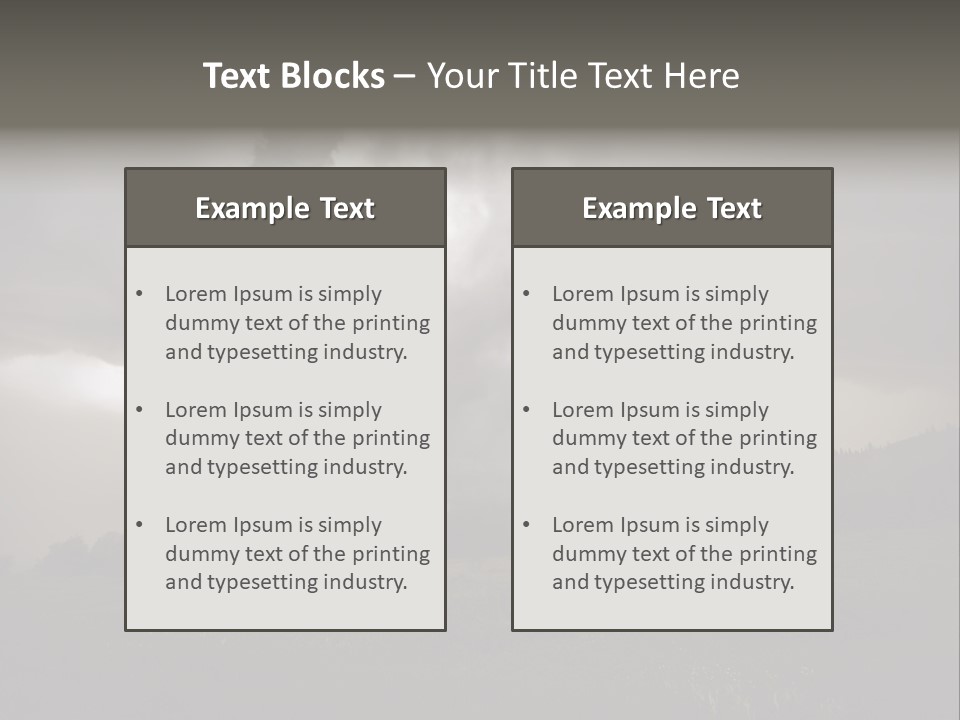 Life Meadow Clouds PowerPoint Template