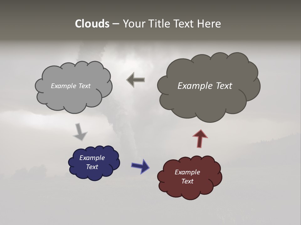 Life Meadow Clouds PowerPoint Template