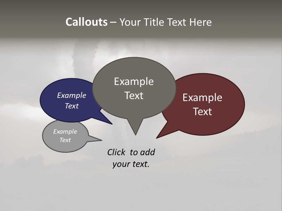 Life Meadow Clouds PowerPoint Template