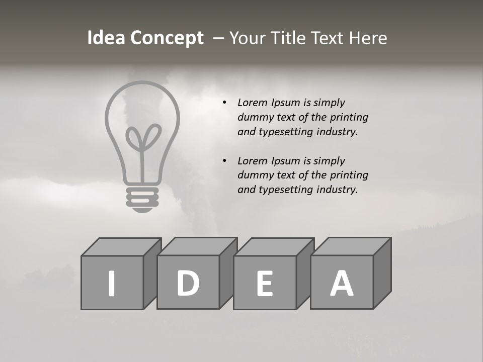 Life Meadow Clouds PowerPoint Template