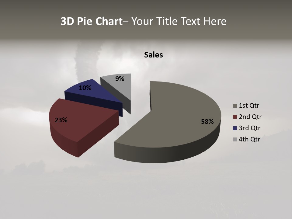 Life Meadow Clouds PowerPoint Template