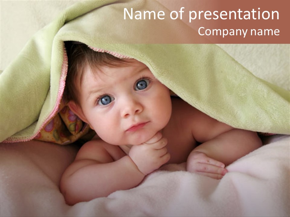 Face Infant Child PowerPoint Template