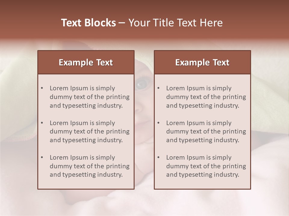 Face Infant Child PowerPoint Template