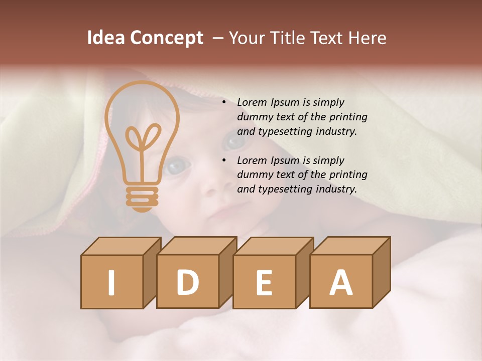 Face Infant Child PowerPoint Template