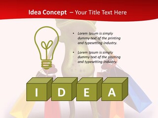 Tropical Shopping Illustration PowerPoint Template