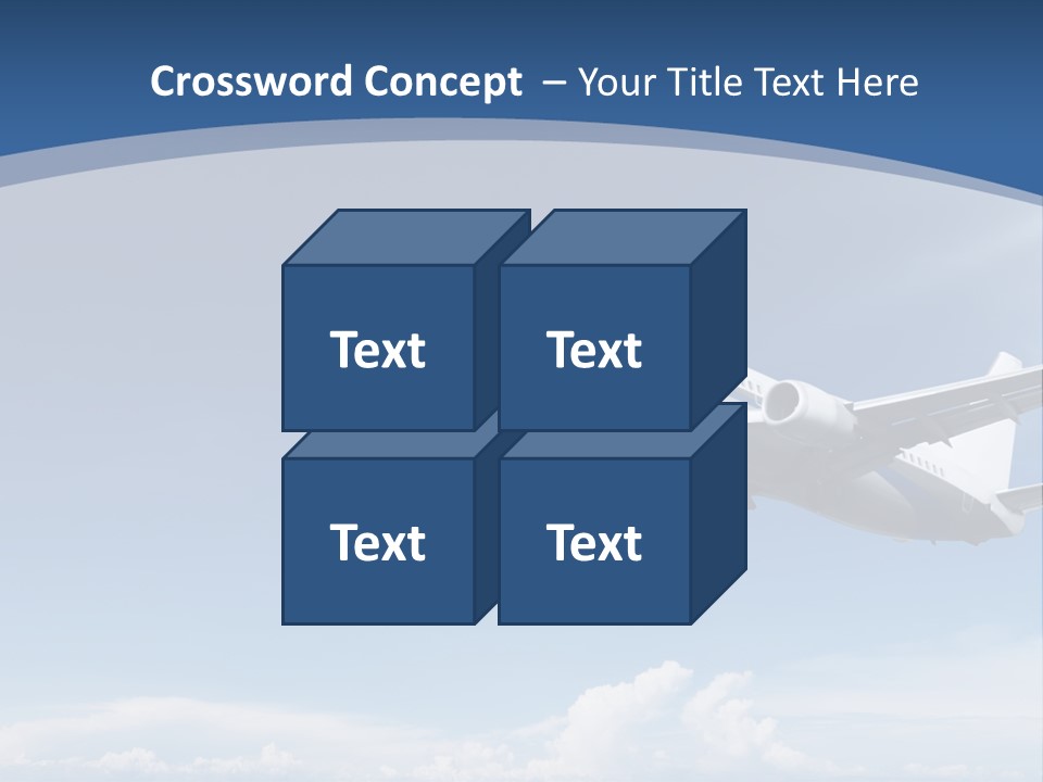 A Plane Flying In The Sky With The Sun In The Background PowerPoint Template