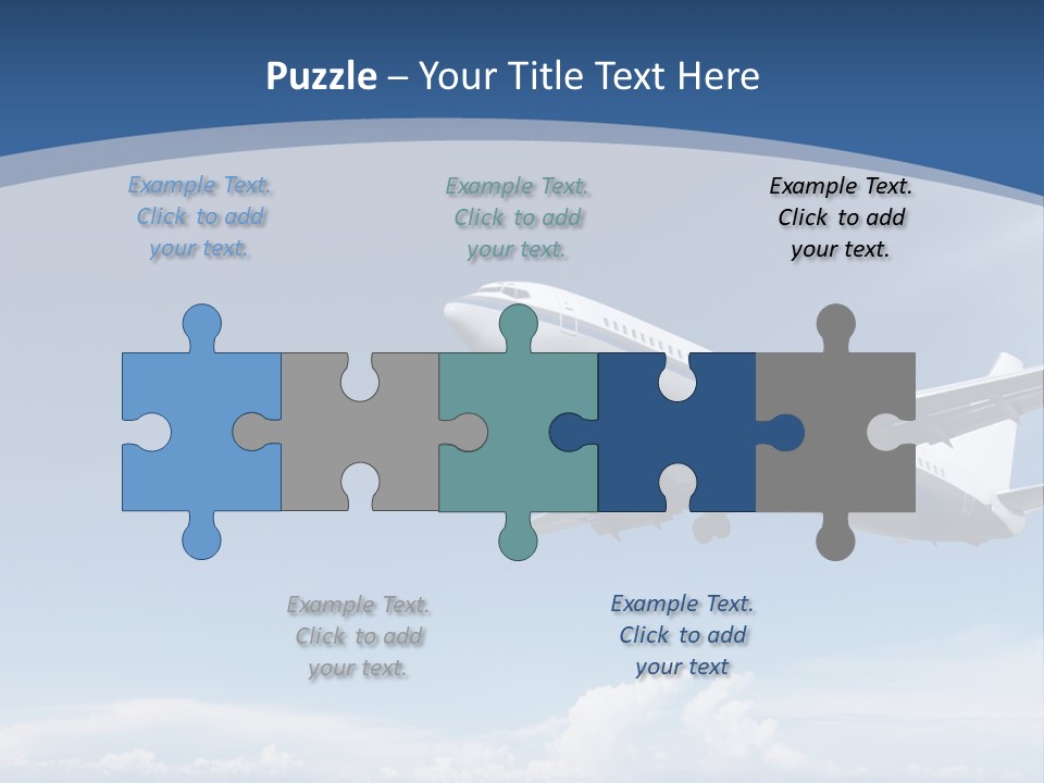 A Plane Flying In The Sky With The Sun In The Background PowerPoint Template