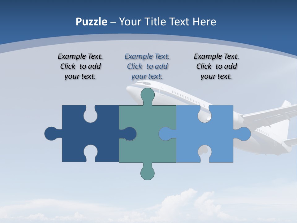 A Plane Flying In The Sky With The Sun In The Background PowerPoint Template