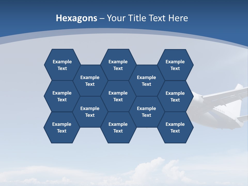 A Plane Flying In The Sky With The Sun In The Background PowerPoint Template