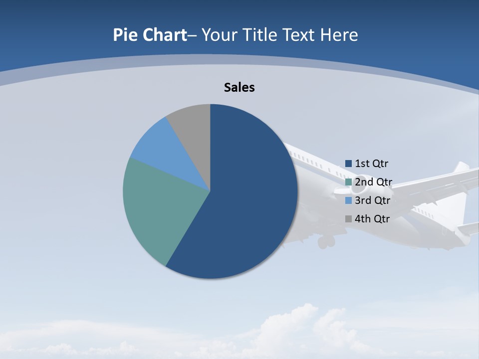 A Plane Flying In The Sky With The Sun In The Background PowerPoint Template