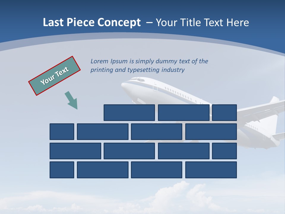 A Plane Flying In The Sky With The Sun In The Background PowerPoint Template